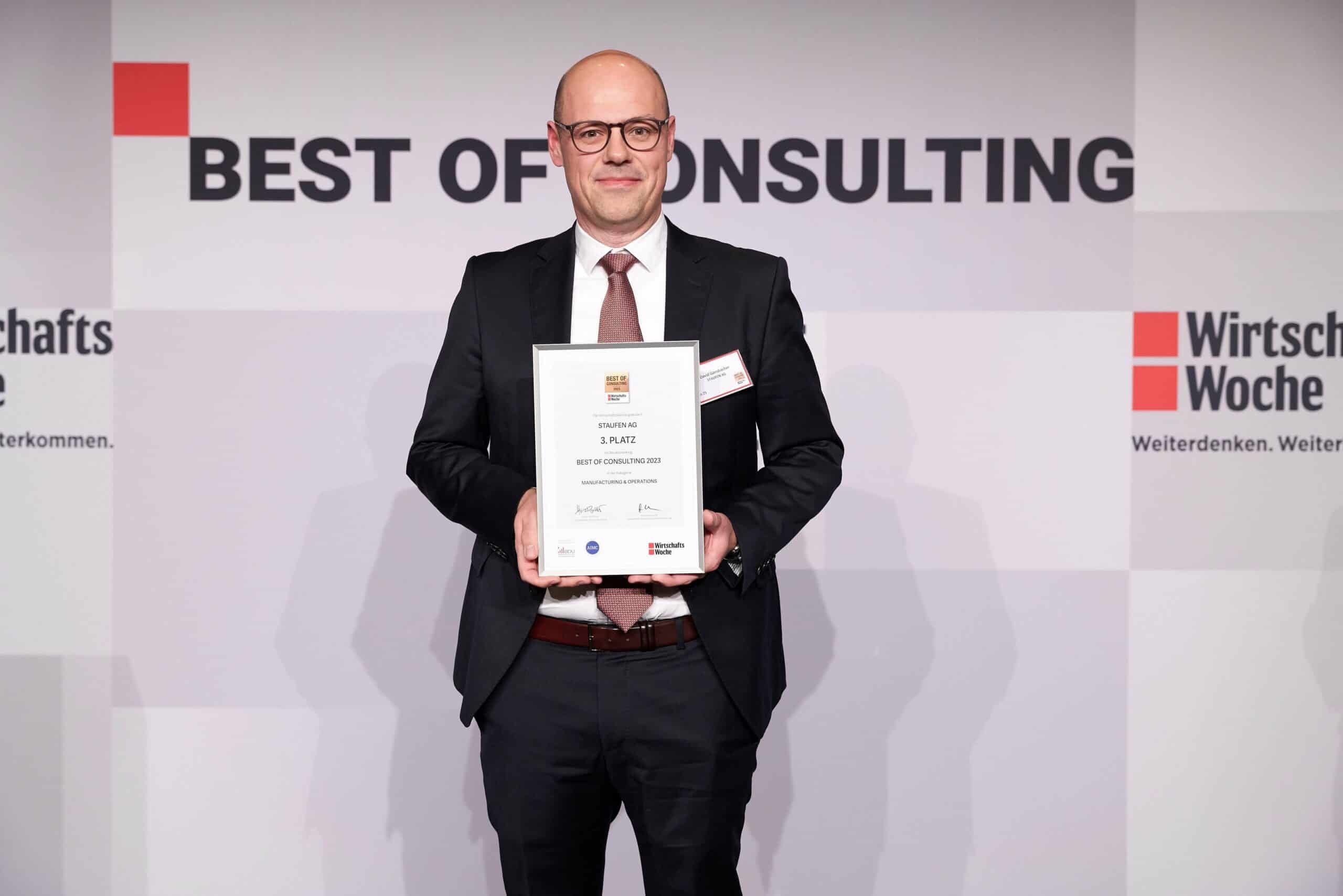 David Gänsbacher Preisverleihung Best of Consulting 2023