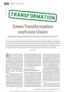 Fachbeitrag Qualität und Zuverlässigkeit zu Green Transformation