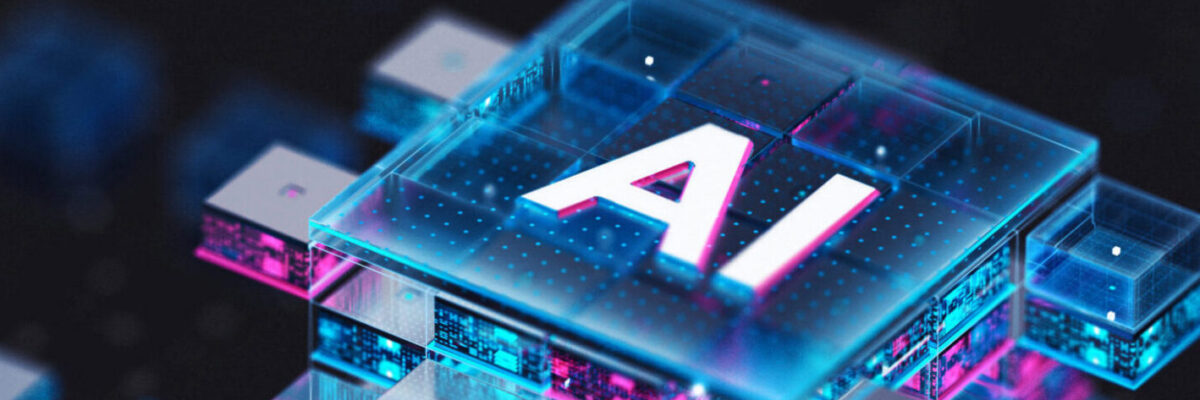 AI. Big data concept. 3D render